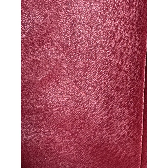 VTG Siena Red Leather Jacket Womens 16 Blazer Lined Soft Genuine Leather Coat - Picture 8 of 10